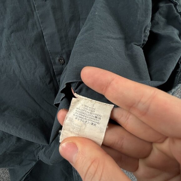 Armani Exchange Blue Long Sleeve Button Up Shirt Men Large Slim Fit Stretch - Picture 13 of 16